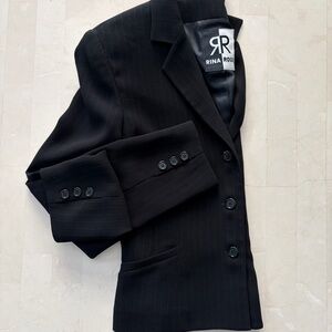 Rina Rossi | Black Stripped Women’s Brazer. Size 8
